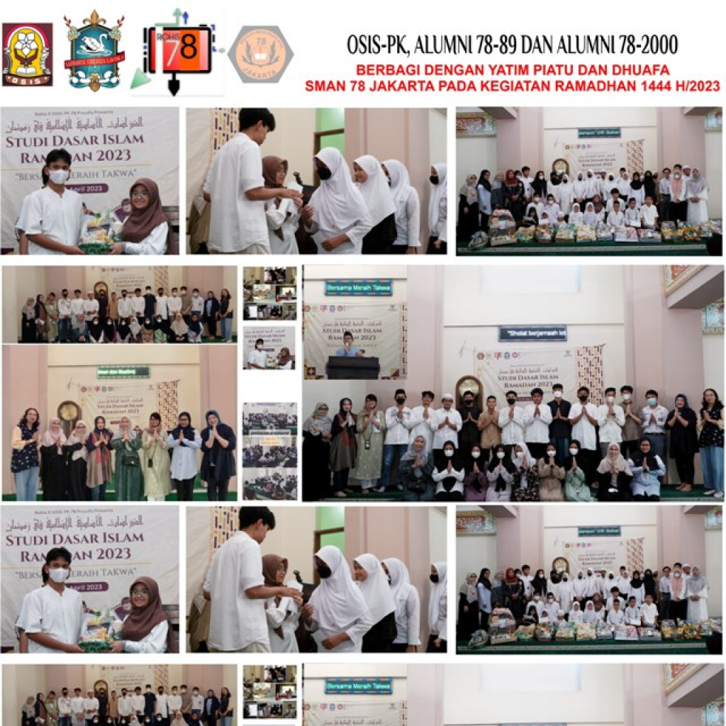 OSIS-PK, ROHIS SMAN 78 Jakarta, Alumni 78-89 dan alumni 78-2000 BERBAGI.